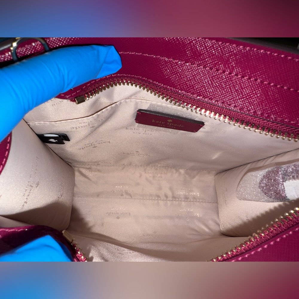 Kate Spade New York KENZIE SMALL TOTE Dark Raspberry - Picture 7 of 10